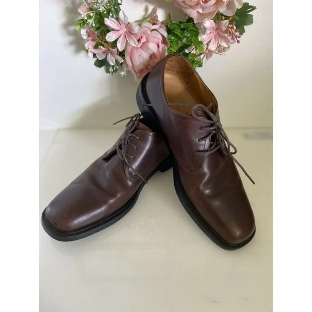 Original Cole Haan City Brown Leather Oxford Dress Shoe Men's 12‎ M Lace Up EUC